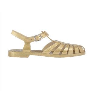 Celine Gold Rubber Sandals